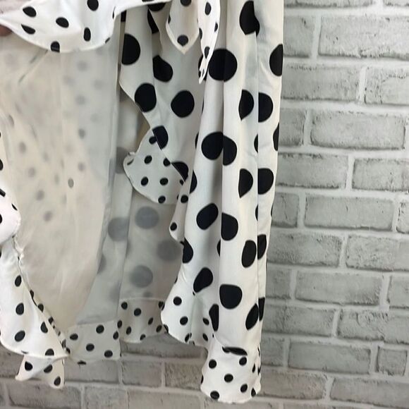 DO+BE Size Medium polkadot mini dress ties on side spaghetti straps adjustable - Picture 7 of 14